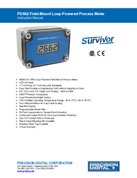 Thumbnail of document Manual - PD662 Survivor NEMA 4X Loop-Powered Process Meter